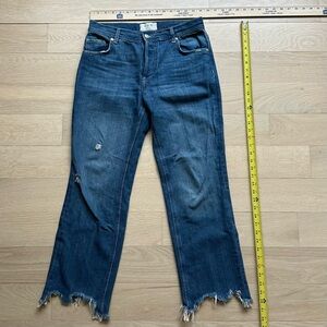 Free People Maggie Mid-Rise Straight Leg Jean; Sz W27